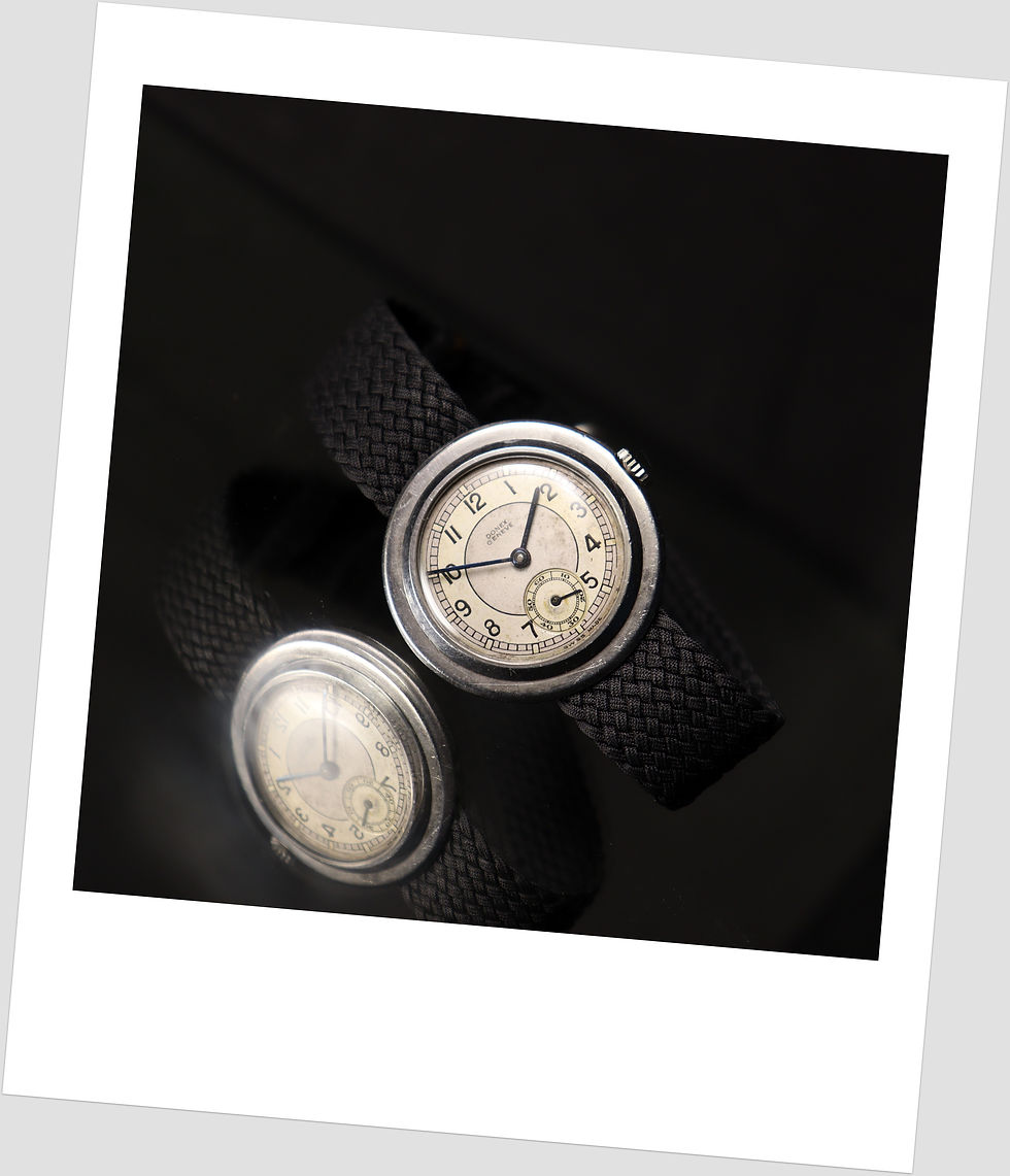 Miniatura: Donex Rare Stainless Steel Calatrava Ufo/disco Volante Deco 31mm Fixed Lugs