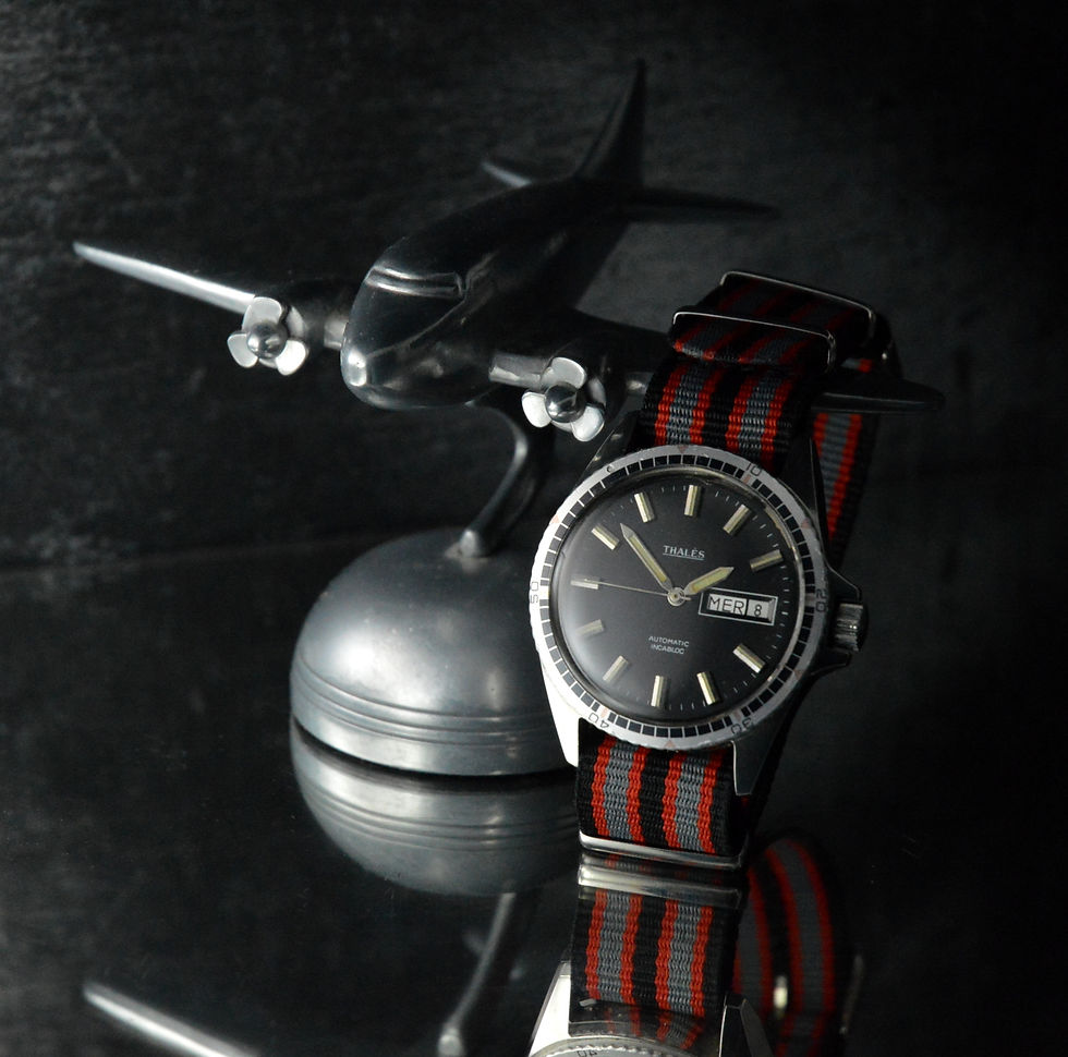 Miniatura: THALES RARE MEN'S AUTOMATIC DAY DATE VINTAGE STAINLESS STEEL 20 ATU DIVER SUB