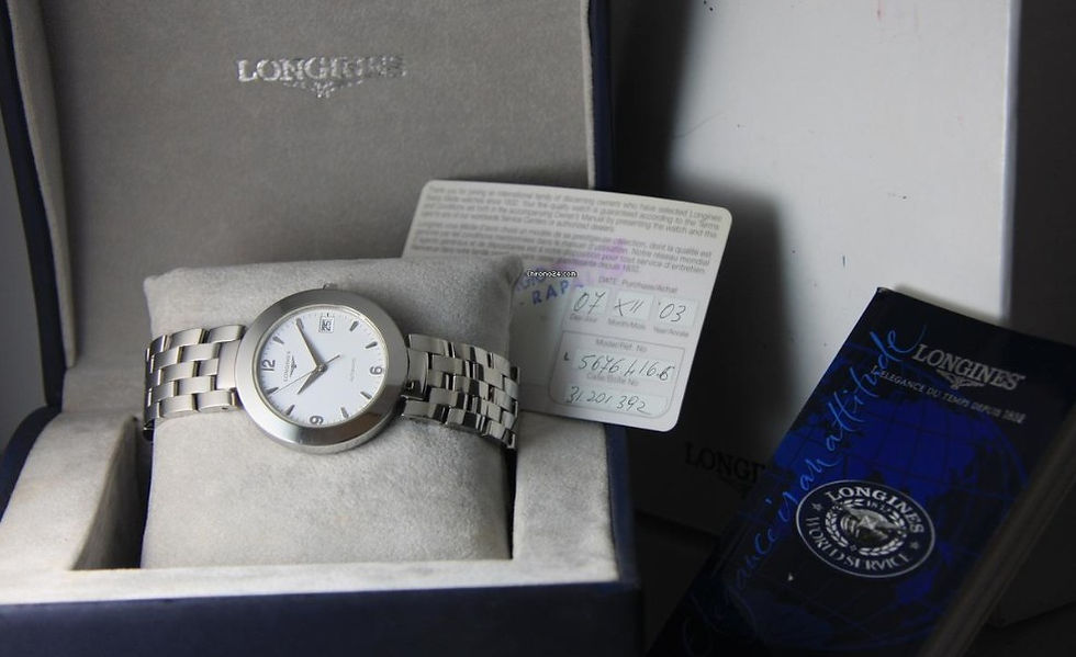 Miniatura: LONGINES  FULL SET DOLCE VITA ROUND AUTOMATIC STEEL WATCH UHR MONTRE (2003) 37MM