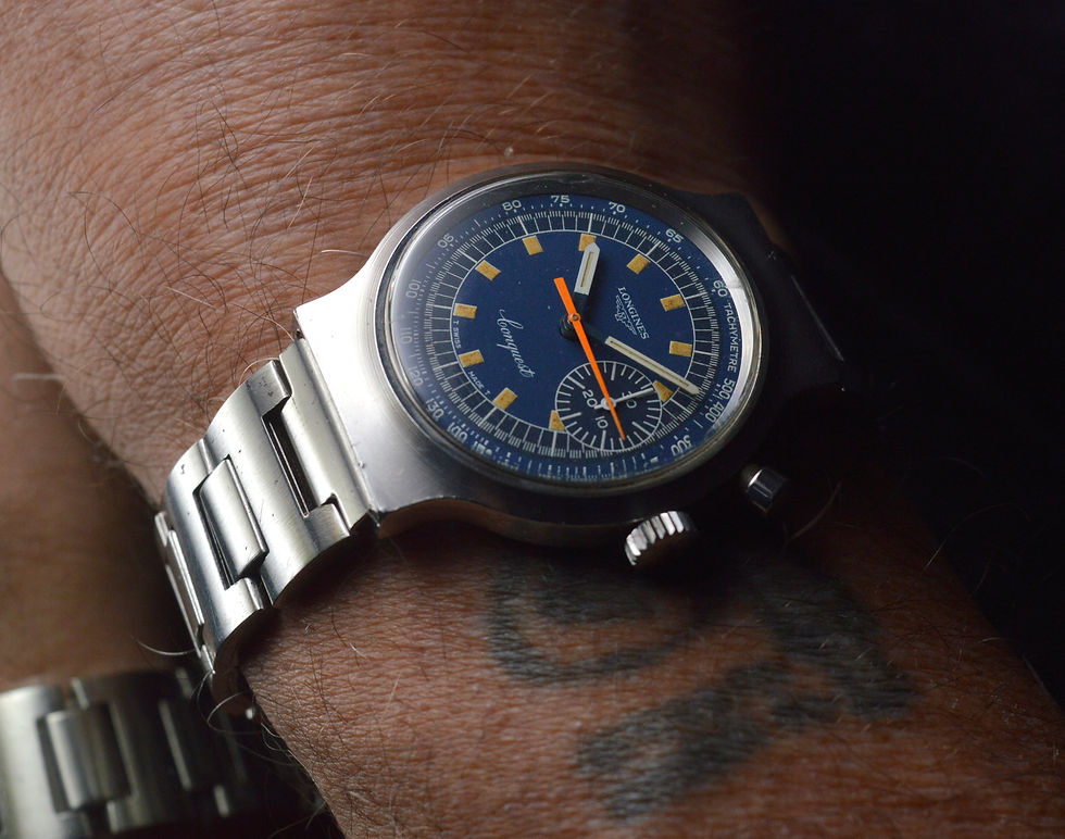 Miniatura: Longines Raro Conquest Olimpiadi Monaco 1972 Cronografo Acciaio Monopulsante V23