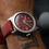 Miniatura: REVLON MENS RARE SKIN DIVER ANTIMAGNETIC WATERPROOF 37MM "GHOST BEZEL" RED DIAL