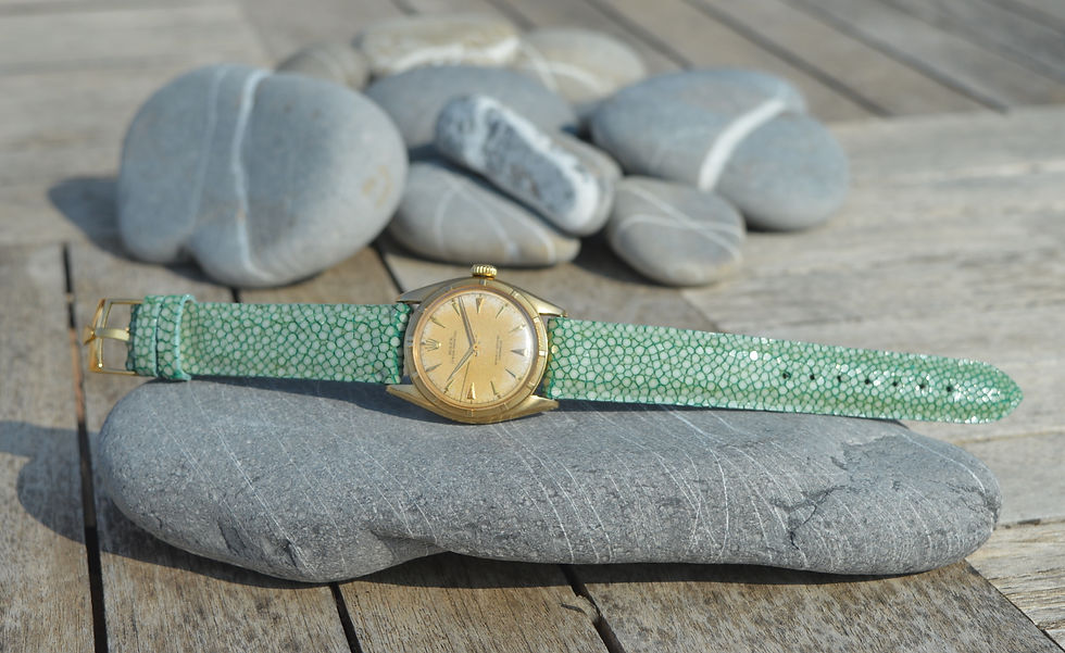 Miniatura: Rolex Rare Top Condition Oyster Perpetual Chronometer Gold Big Bubbleback