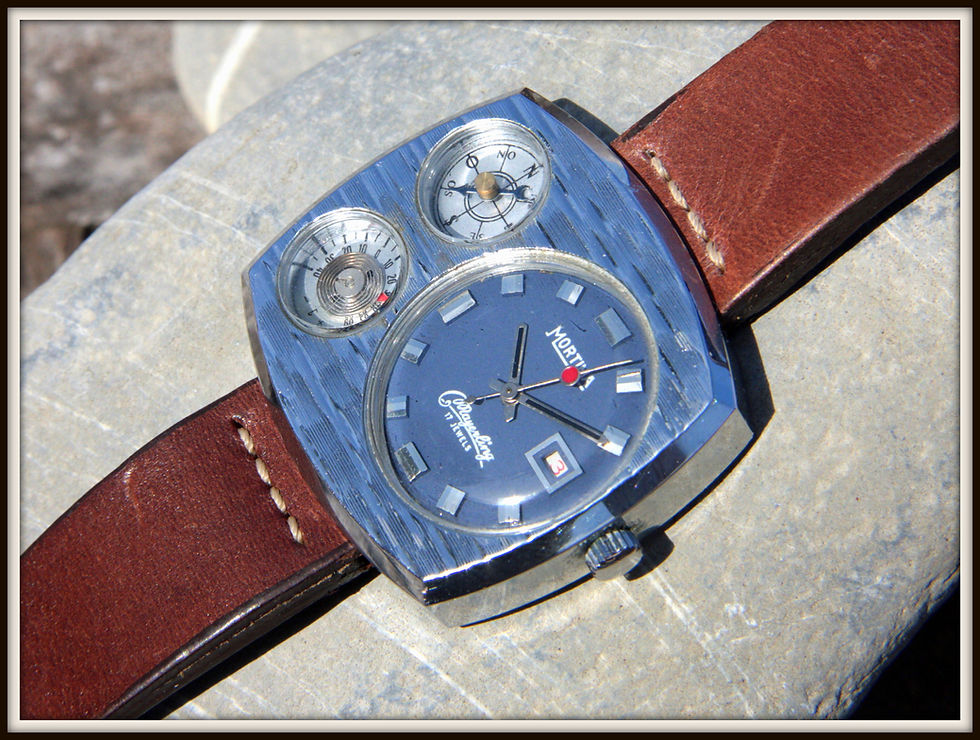 Miniatura: Mortima Ultrarare Top Condition Mayerling Survival 46mm Compass + Thermometer
