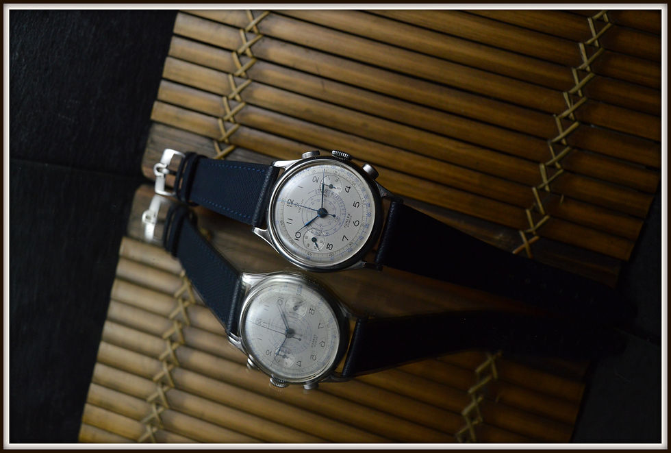 Miniatura: Omega Stainless Steel Chronograph Ck 987 Turler Dial Caliber 33.3 37,5mm (1949)