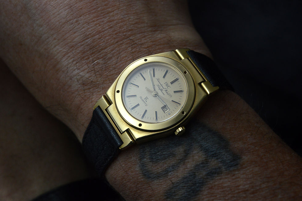 Miniatura: IWC INGENIEUR SL QUARTZ MIDSIZE 18K YELLOW GOLD REF6703 VINTAGE WATCH UHR MONTRE