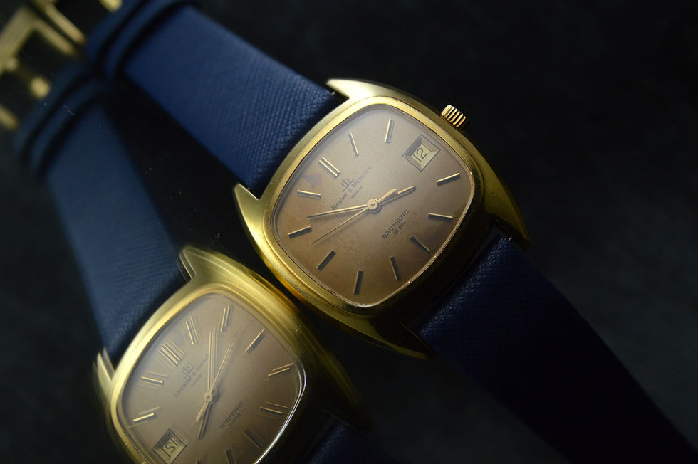 Miniatura: BAUME & MERCIER BAUMATIC 36000 A/H VINTAGE VERY HEAVY (51 G.!)18K GOLD AUTOMATIC