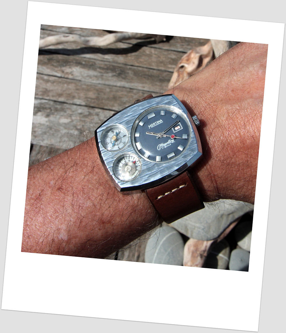 Miniatura: Mortima Ultrarare Top Condition Mayerling Survival 46mm Compass + Thermometer