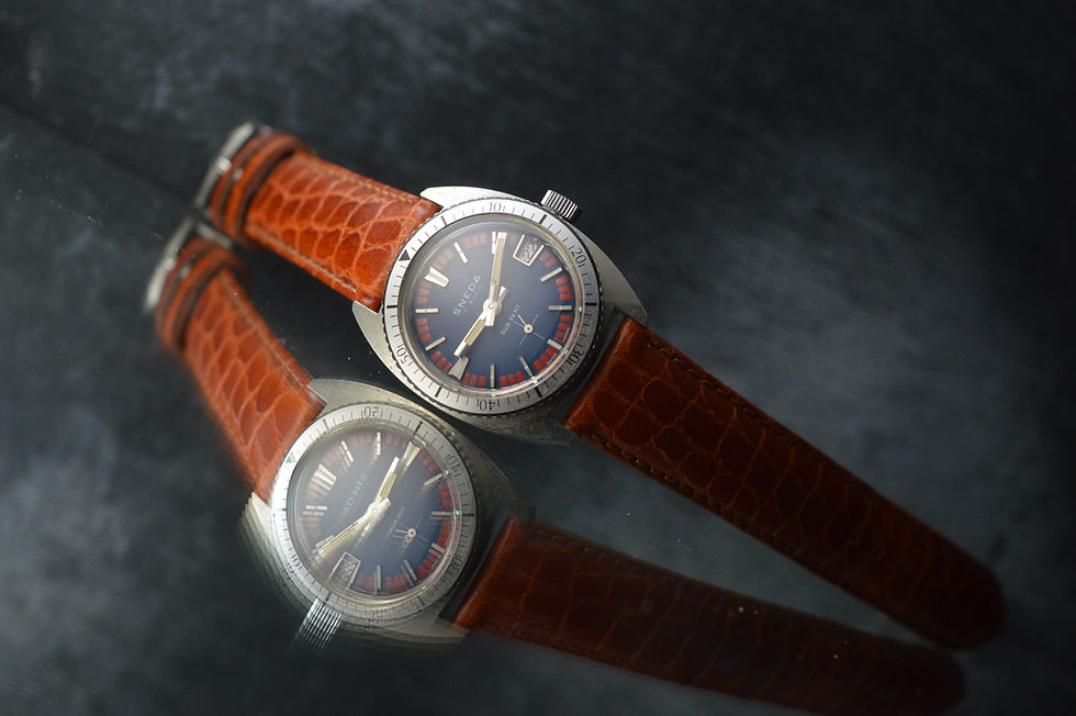 Miniatura: SNEDA MIDSIZE UNWORN 33mm SUB 30M VINTAGE DIVER FROM 70'S NEW OLD STOCK