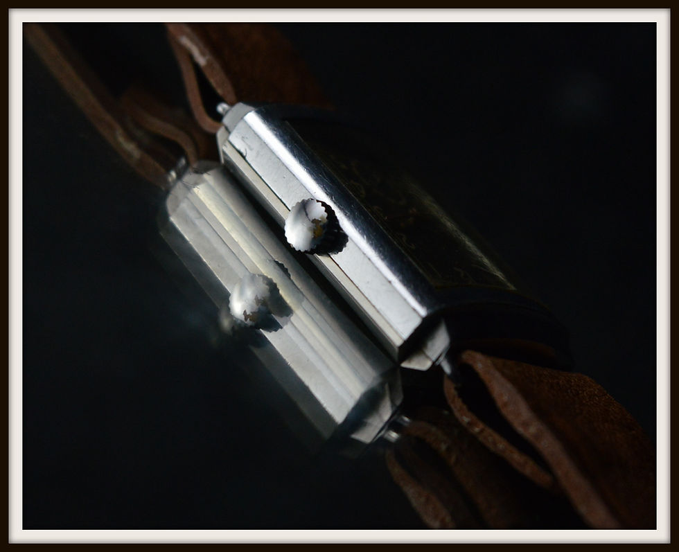 Miniatura: Sarda Besancon Very Rare Tank Art Deco Reverso Style Vintage Men's Dress Watch