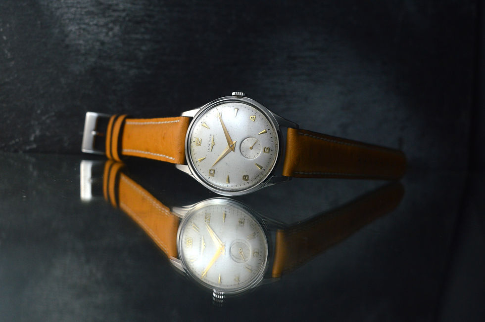 Miniatura: LONGINES 6333 CALATRAVA JUMBO STAINLESS STEEL OVERSIZE 37MM WATCH UHR MONTRE