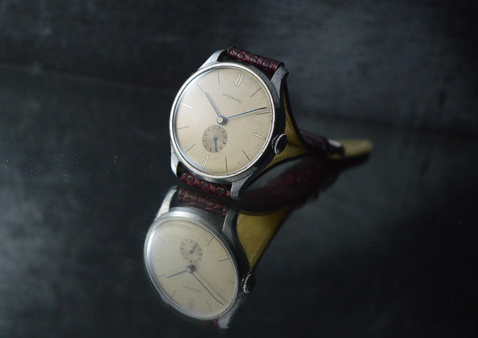 Miniatura: ORIENTAL RARE MEN'S CALATRAVA OVERSIZED 38MM GORGEOUS ORIGINAL DIAL SERVICED