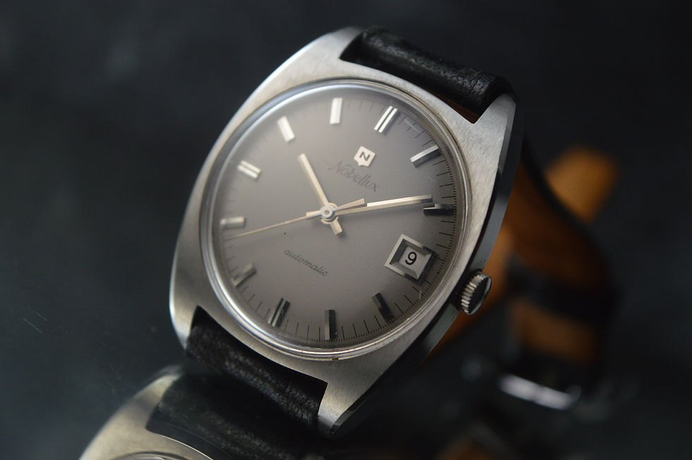 Miniatura: NOBELLUX MEN'S UNWORN AUTOMATIC STEEL NEW OLD STOCK DRESS VINTAGE WATCH