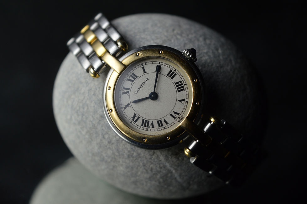 Miniatura: Cartier Panthère Ronde 1057920 24mm Steel And Gold Very Good Condition Serviced