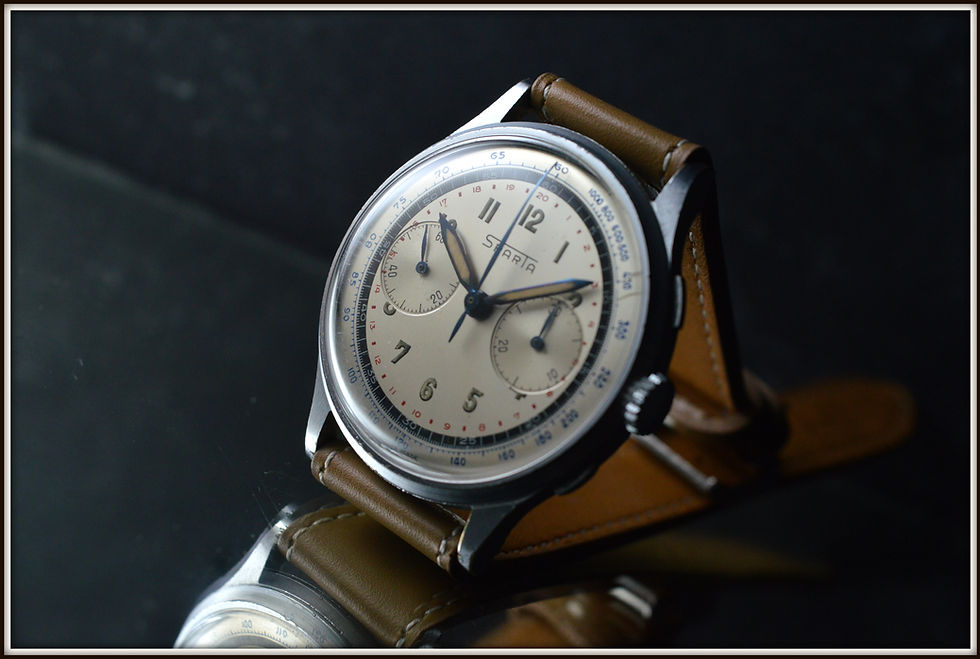 Miniatura: Sparta Stunning And Rare Men's Chronograph Oversized 39mm Vintage Wonderful Dial