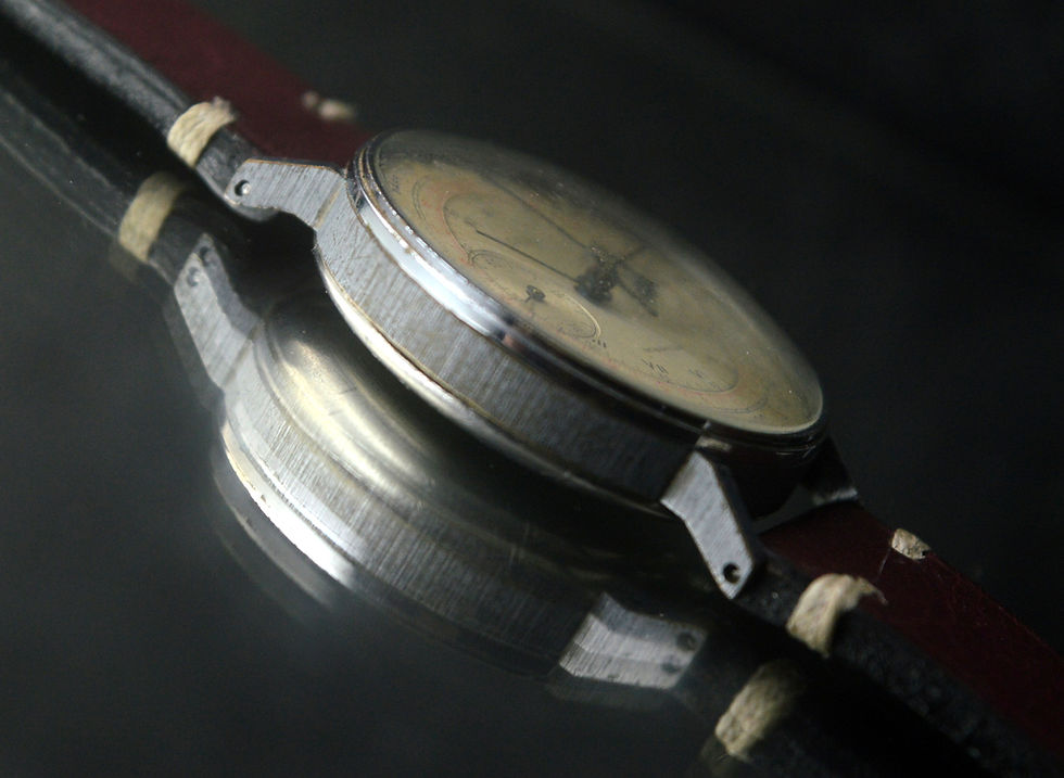 Miniatura: Opal Men's Rare Antimagnetique Stunning Coaxial Vintage Chronograph Coin Edge