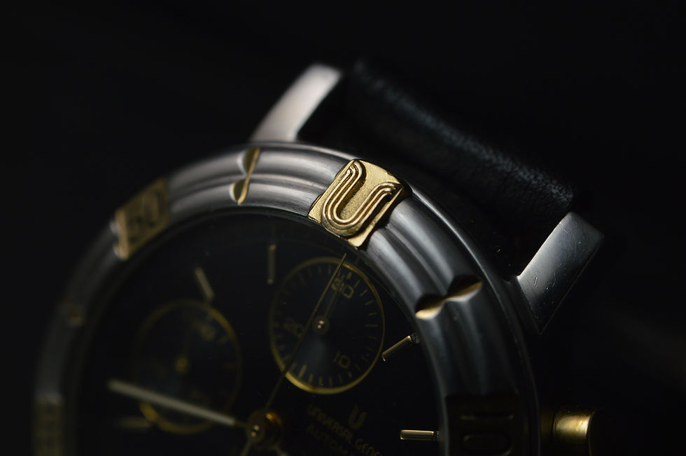 Miniatura: Universal Genève Men's Compax Chronograph Automatic Black Dial 698.410 Vintage