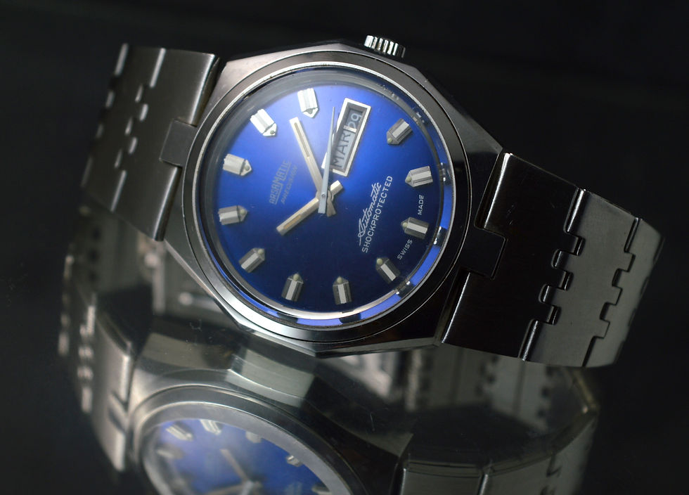 Miniatura: Auguste Reymond Rare Arsamatic Precision Automatic D-date Shockprotected Vintage