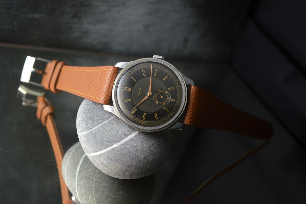 Miniatura: TAURUS RARE MEN'S CALATRAVA OVERSIZED 38MM GORGEOUS ORIGINAL DIAL STEPPED CASE