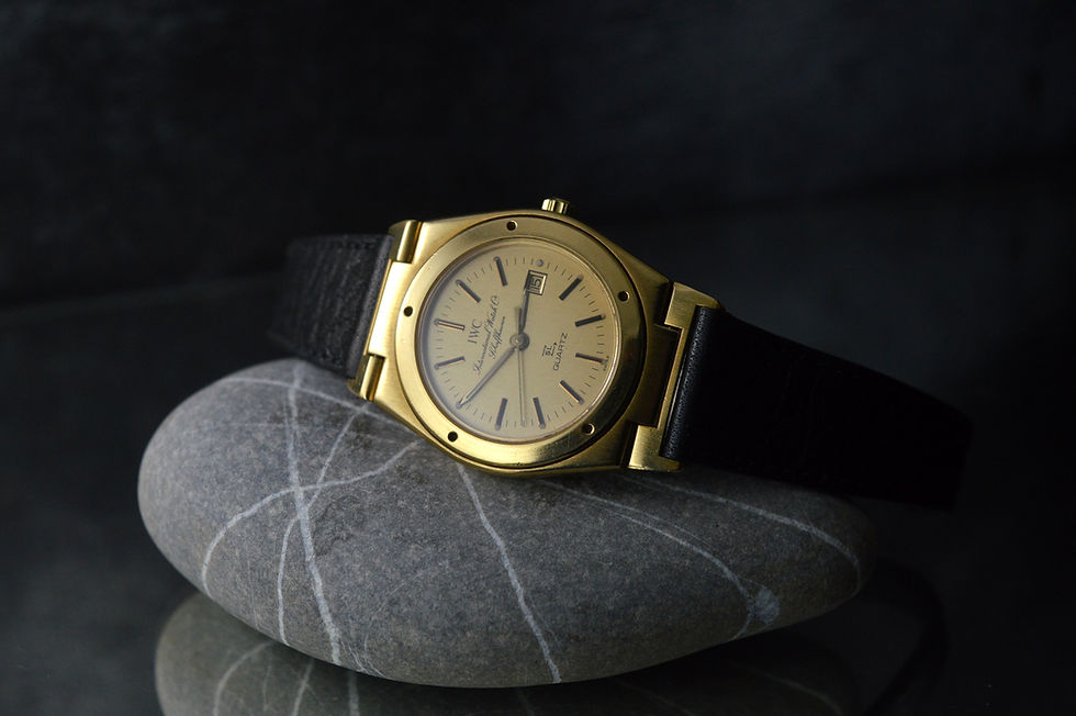 Miniatura: IWC INGENIEUR SL QUARTZ MIDSIZE 18K YELLOW GOLD REF6703 VINTAGE WATCH UHR MONTRE
