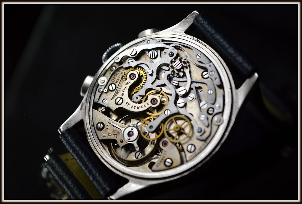 Miniatura: Omega Stainless Steel Chronograph Ck 987 Turler Dial Caliber 33.3 37,5mm (1949)