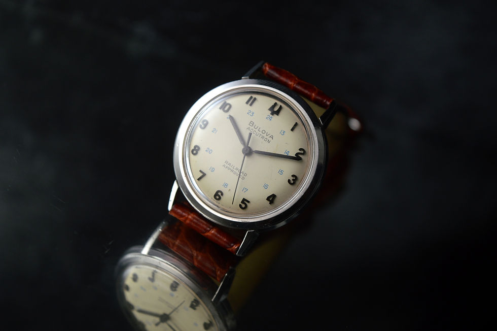 Miniatura: BULOVA ACCUTRON RARO OROLOGIO FERROVIE RAILROAD APPROVED (1963)