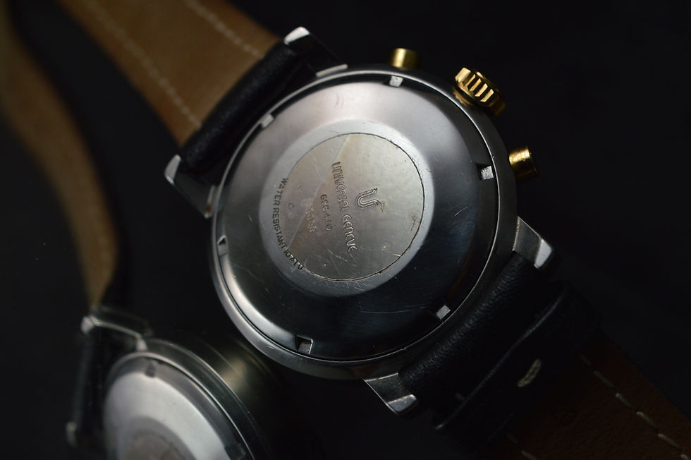 Miniatura: Universal Genève Men's Compax Chronograph Automatic Black Dial 698.410 Vintage
