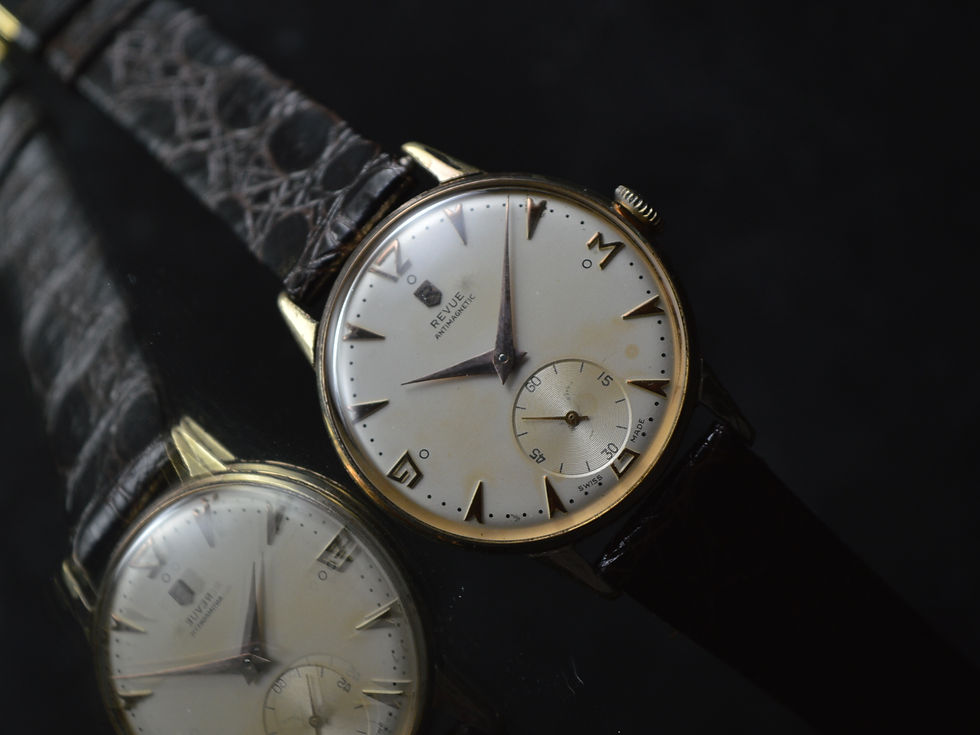 Miniatura: Revue Thommen Rare Men's Calatrava Vintage Watch Cal.81 Orologio 35mm Anni 50