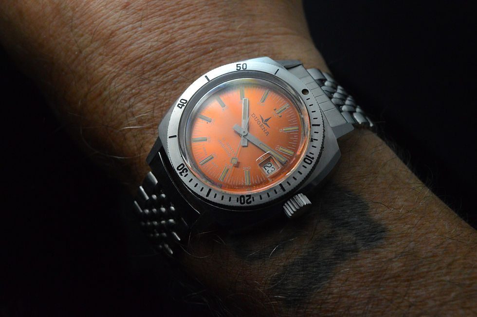 Miniatura: Dugena rare Submersible Baby Panerai Stainless Steel Oversized Vintage Diver