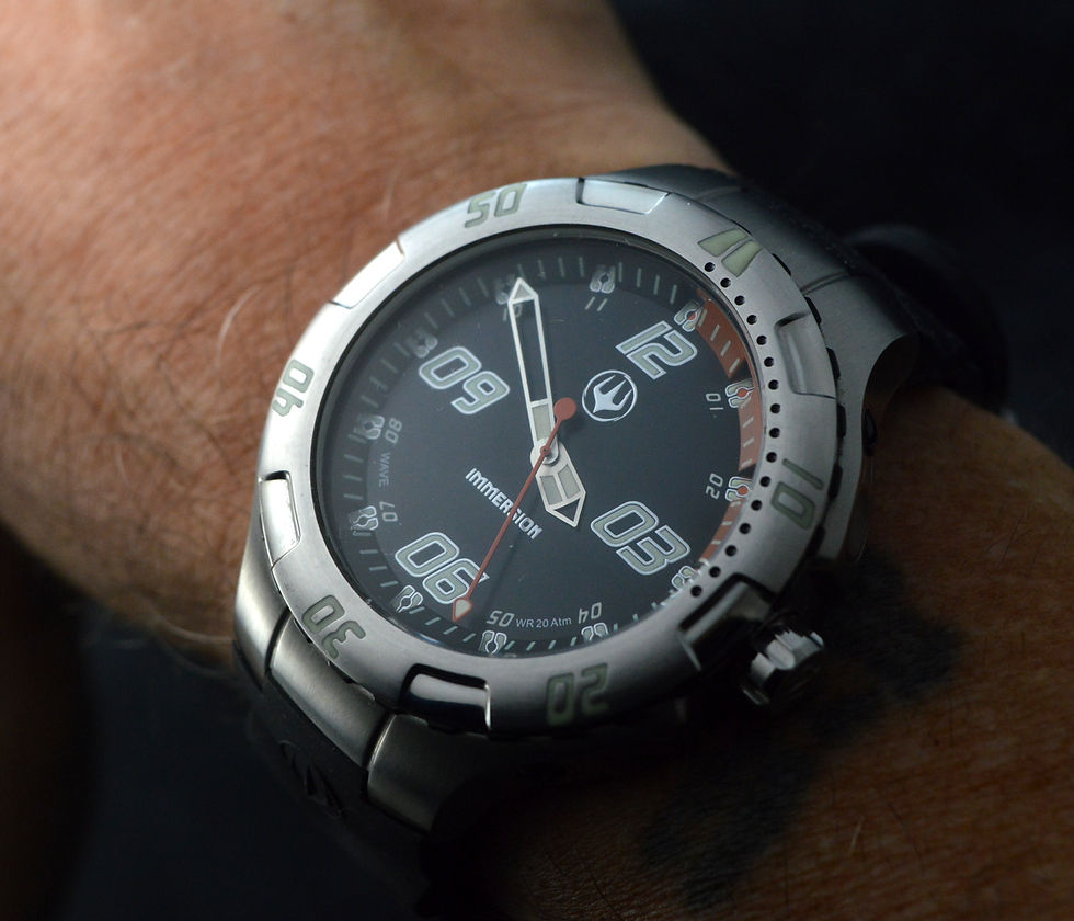 Miniatura: IMMERSION WAVE 7752 MEN'S OVERSIZED DIVER WATCH STAINLESS STEEL 48MM 20 ATMOS