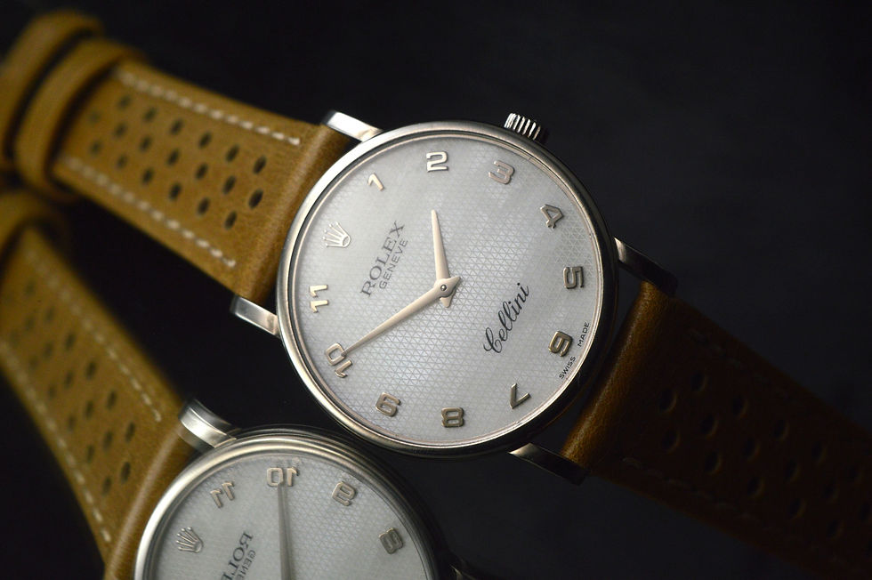 Miniatura: ROLEX CELLINI 18K WHITE GOLD MOTHER OF PEARL DIAL MENS DRESS WATCH 5115 SERVICED