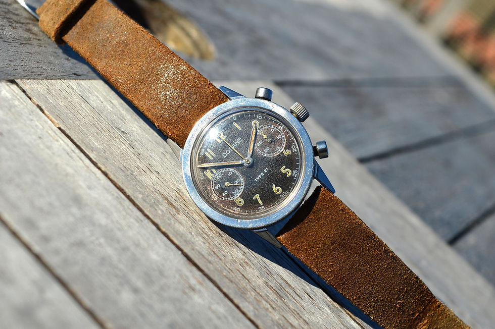 Miniatura: DODANE TROPIC DIAL TYPE 21 STAINLESS STEEL MILITARY FLYBACK CHRONO 38MM ASSIGNED