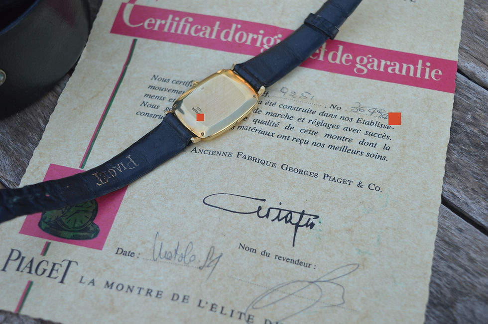 Miniatura: PIAGET BOX & PAPERS CLASSIQUE UNISEX WATCH 9251 YELLOW GOLD (1987) CAL.9P