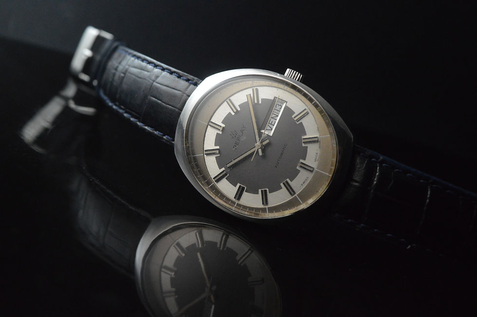Miniatura: REPLAY VERY RARE STAINLESS STEEL AUTOMATIC SWISS MADE OVERSIZED DRESS WATCH