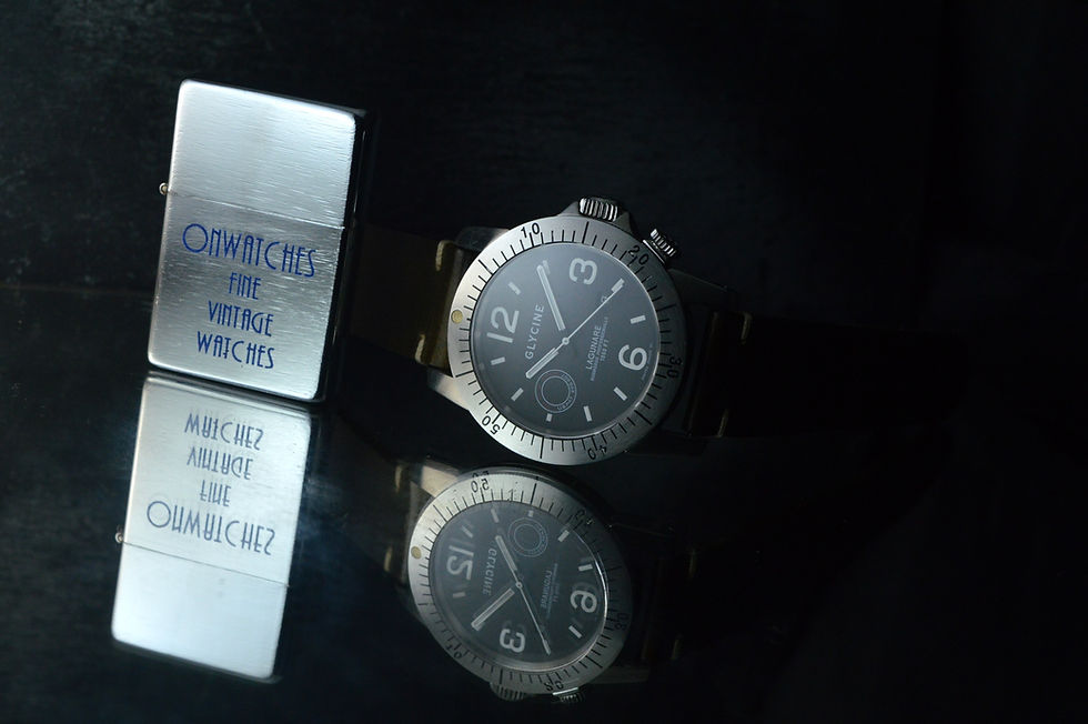 Miniatura: GLYCINE 3819 LAGUNARE 1000FT/300M ETA 2824 30 ATM BLACK DIAL FULL SET 46MM