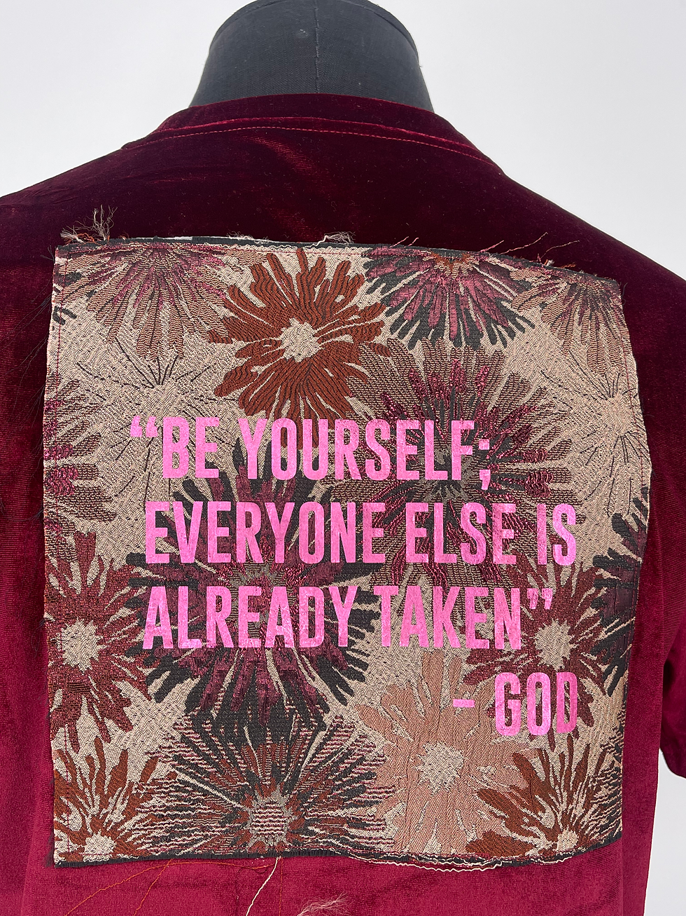 Thumbnail: God Said Couture Classic Cranberry Velvet T