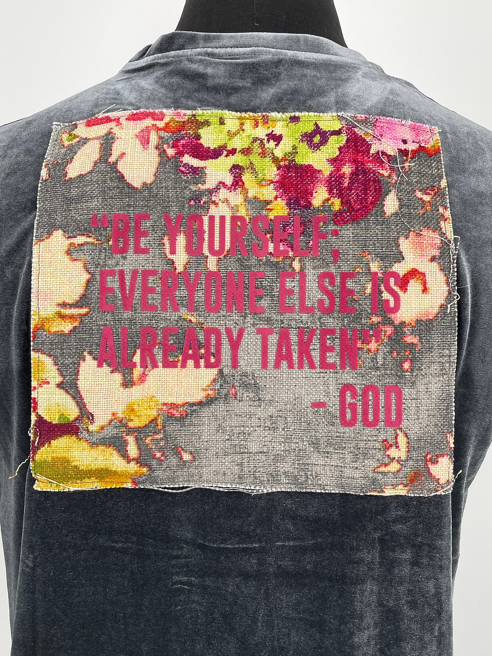 Thumbnail: God said Couture Classic Grey Velvet T