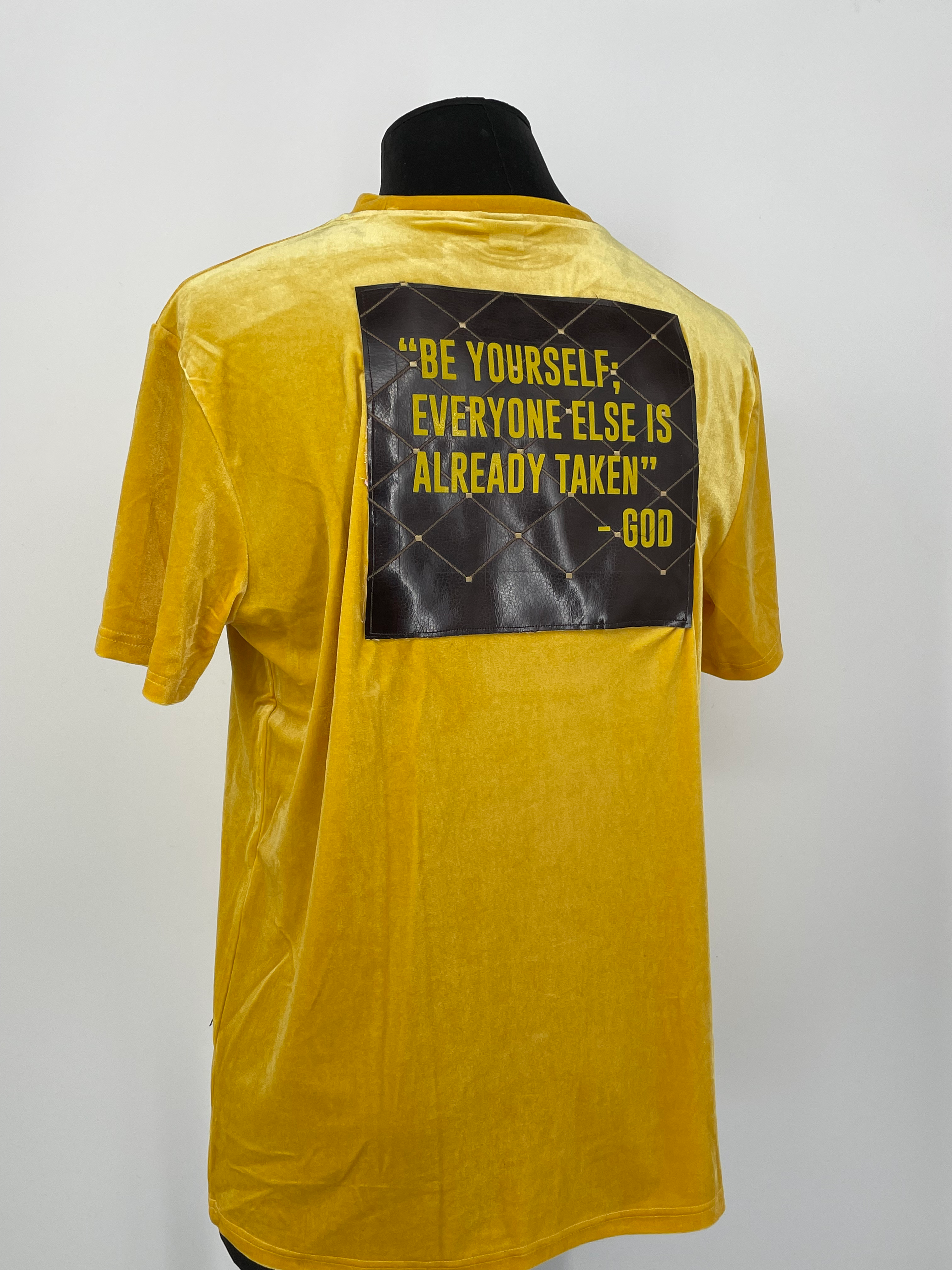 God Said Couture Classic Mustard Velvet T