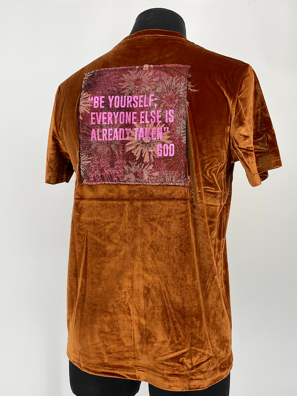 Thumbnail: God Said Couture Classic Burnt Orange Velvet T
