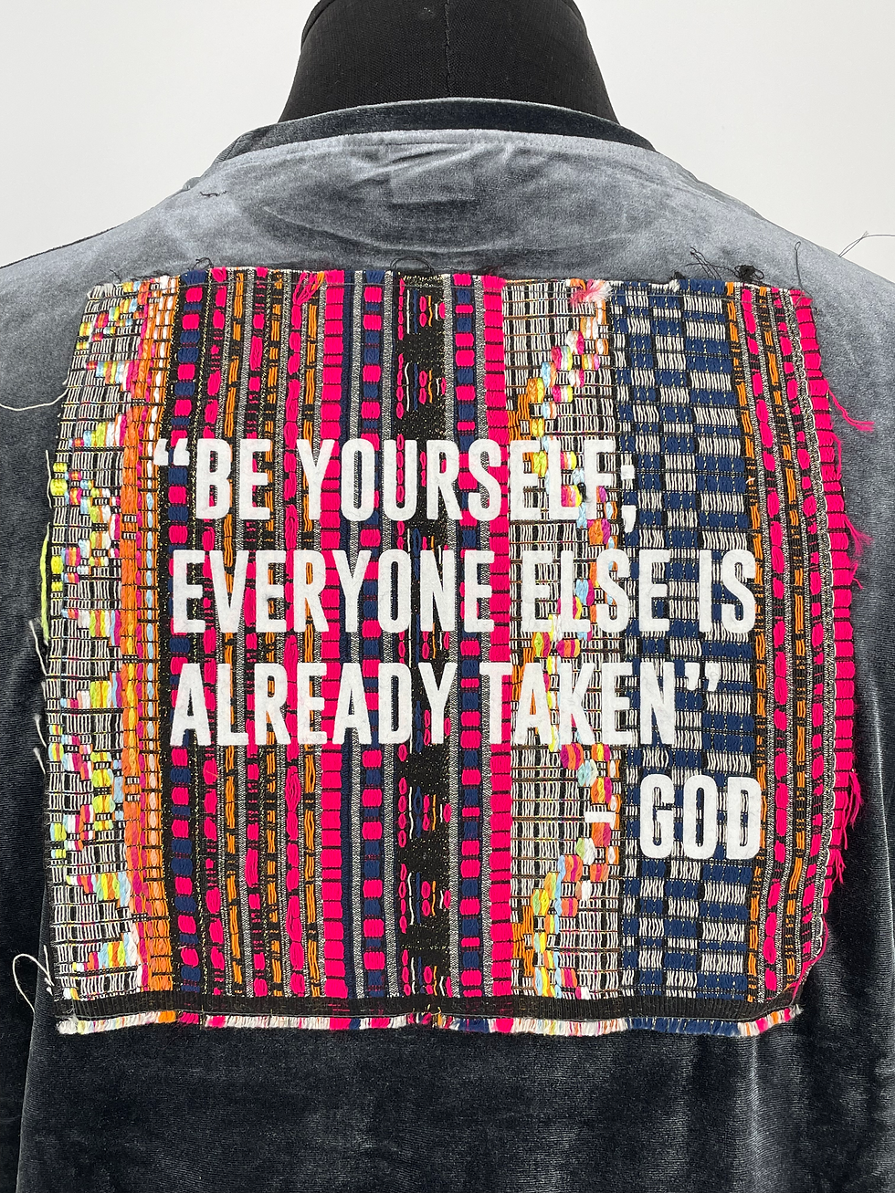 Thumbnail: God said Couture Classic Grey Velvet T