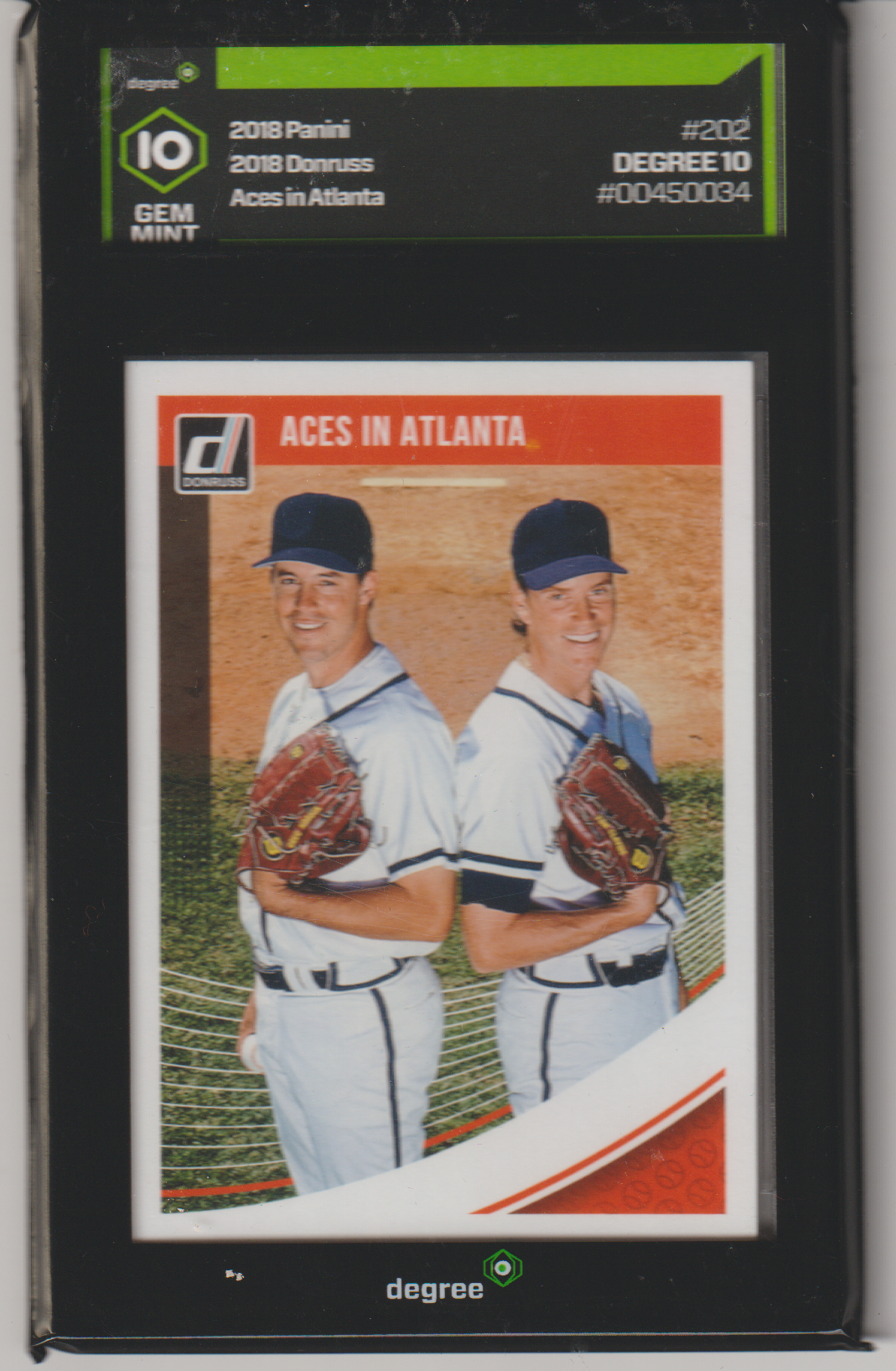 2018 Panini #202 Aces of Atlanta Baseball Graded Card