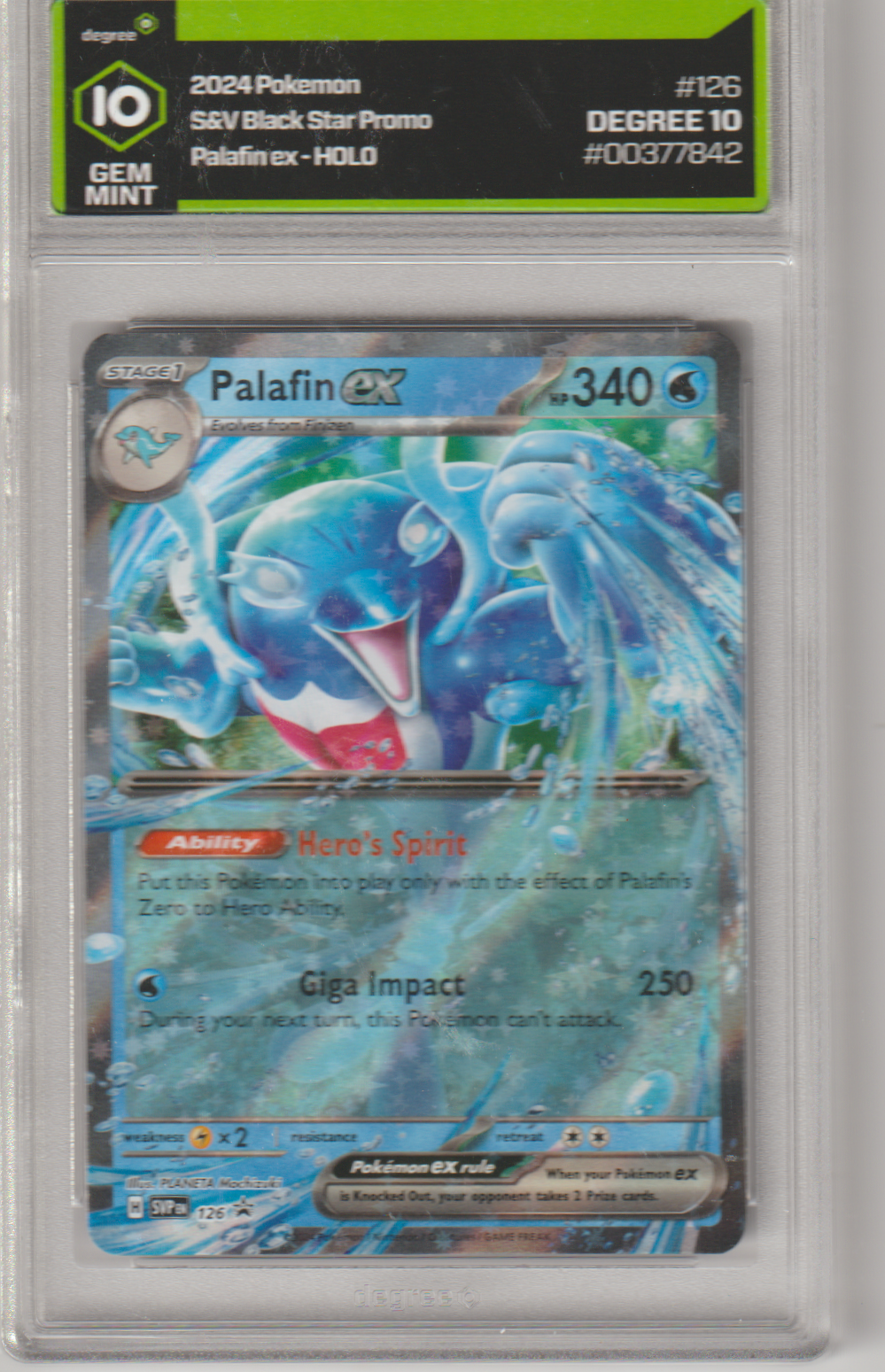 2024 Pokemon S&V Black Star Promo Palafin ex Holo Grade 10 Card