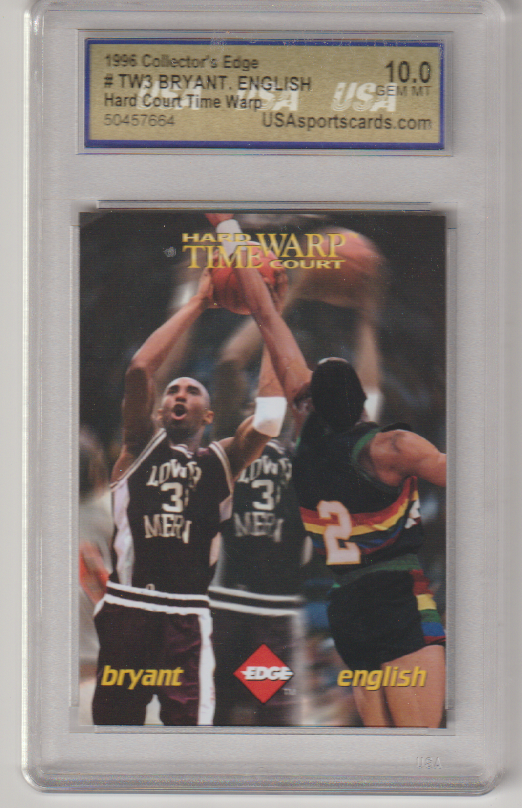 1996 Edge TW3 Bryant vs English Graded Basketball Card