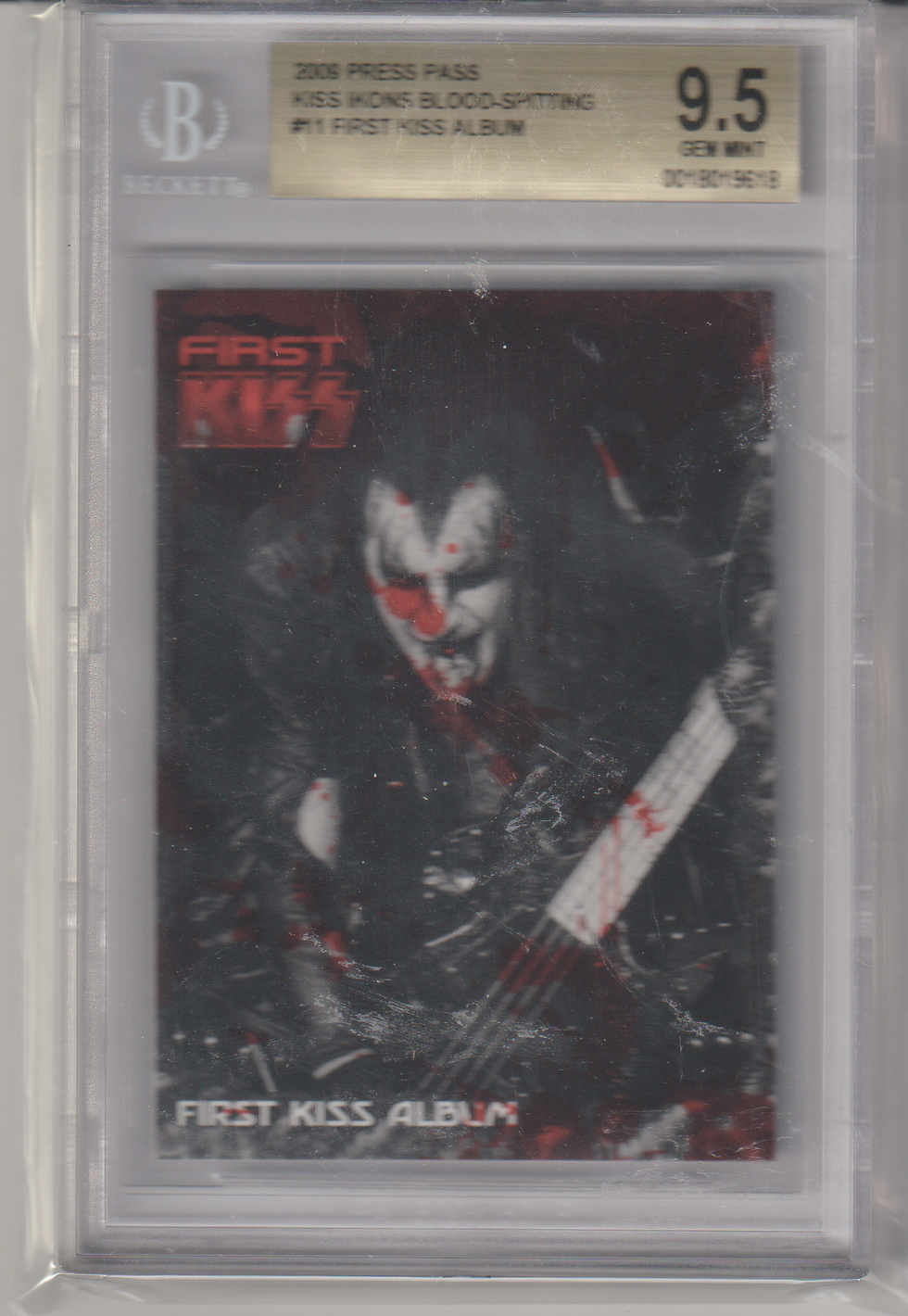2009 Press Pass Kiss Ikons Blood Spitting #11 First Kiss Album Graded Card