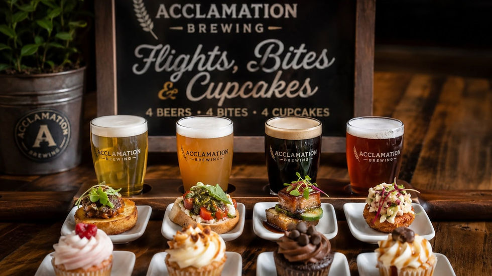 Brews, Bites & Cupcake Flights