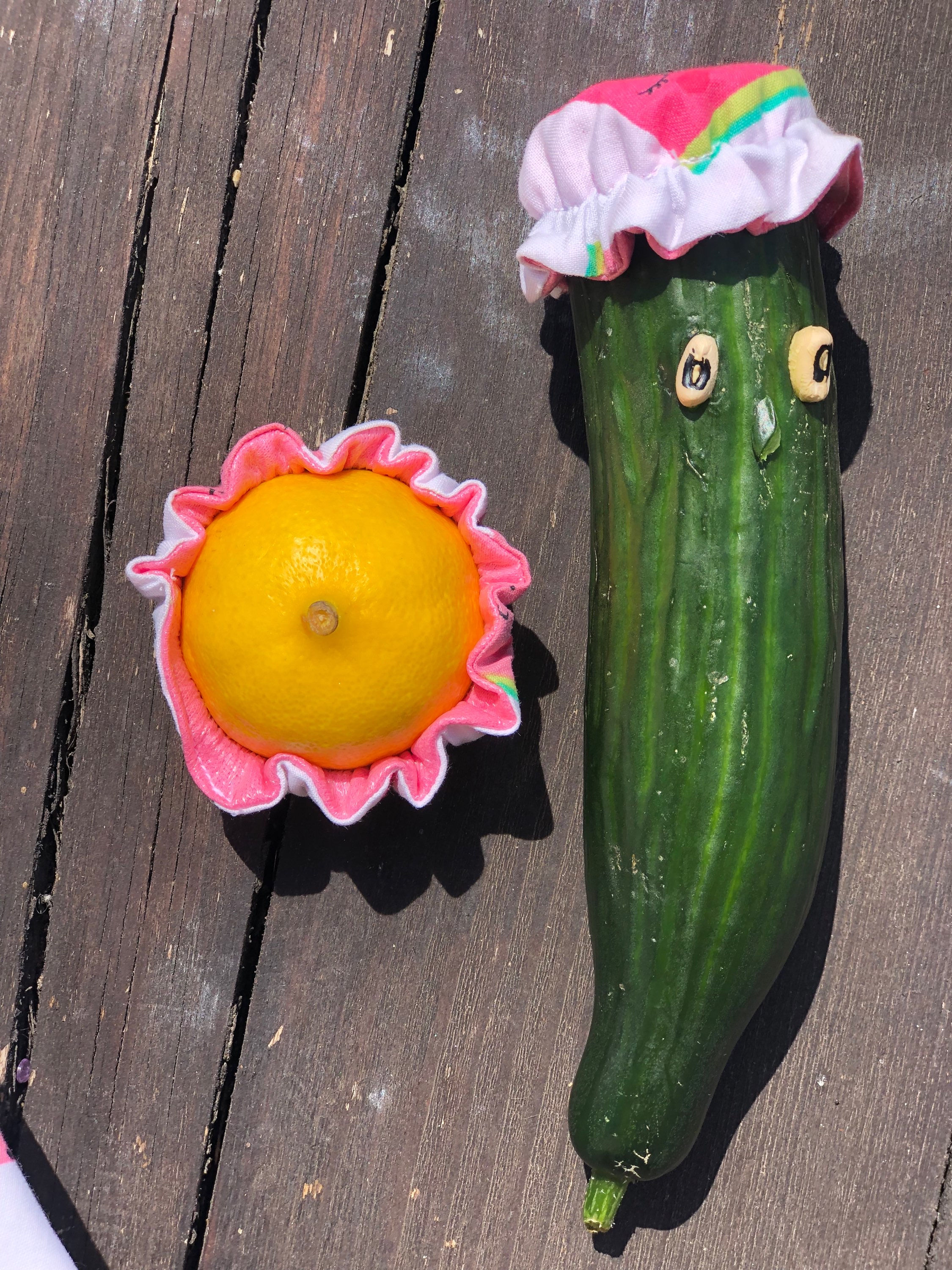 Mini food covers (yoghurt / lemon / cucumber) 