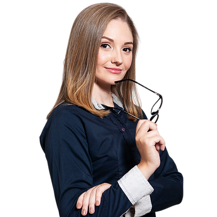 Foto da advogada Andressa Wulf em traje profissional