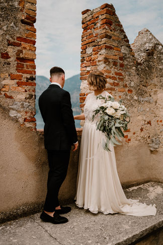 Bride and Groom portraits. Destination Wedding at Lake Garda, Italy. With Amy Woodham Photography.