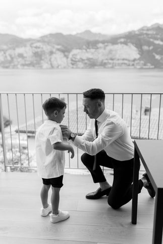 Morning prep. Destination Wedding at Lake Garda, Italy. With Amy Woodham Photography.