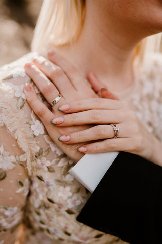 Couple during their elopement ceremony. Destination Wedding in New York City. With Amy Woodham Photography