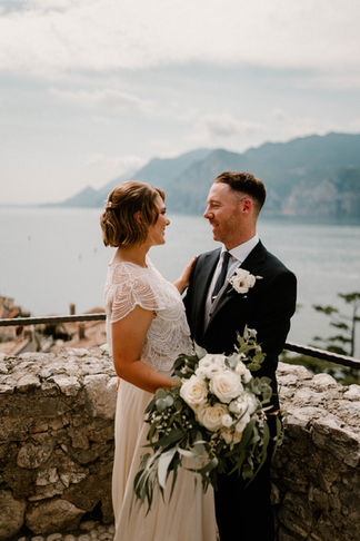 Bride and Groom portraits. Destination Wedding at Lake Garda, Italy. With Amy Woodham Photography.